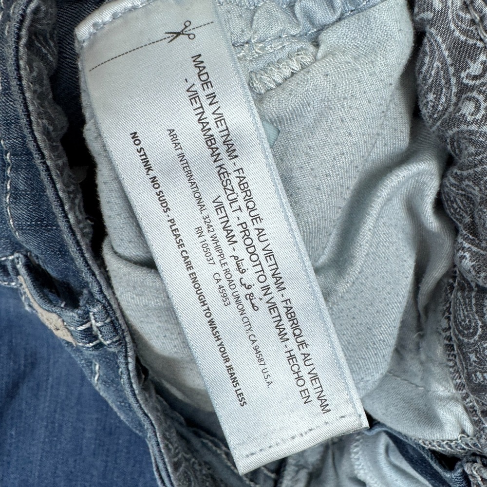Ariat REAL Jeans Womens 30S Mid Rise Stretch Entwined Boot Cut Western Ranch - Picture 4 of 11